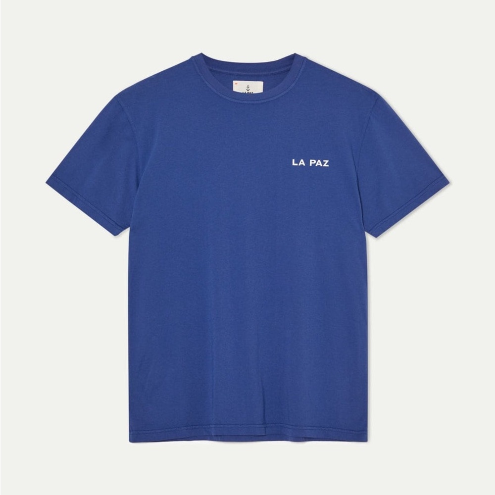 LA PAZ "Cunha" Palm Tree Graphic Tee in Royal Blue - Size M - Picture 4 of 10
